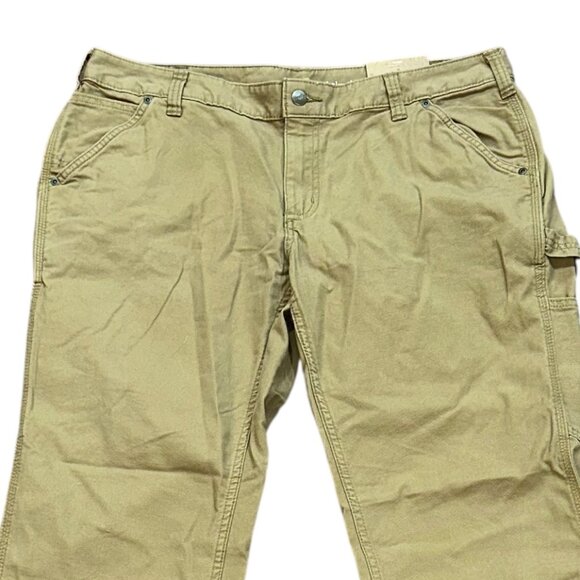 Carhartt Original Fit Straight Leg Crawford Pant‎ 16 Short Tan High Rise Cargo - Picture 2 of 9